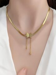 Gold Plated Butterfly Pendant Necklace