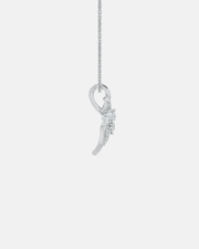 Serpentine Sparkle Diamond and White Gold Pendant Necklace - Image 3