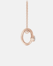 Diamond Interlocking Pendant Rose Gold - Image 2
