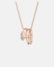 Diamond Interlocking Pendant Rose Gold