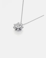 Blossom Halo Grand Flower Pendant Necklace - Image 3