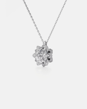 Blossom Halo Grand Flower Pendant Necklace - Image 2