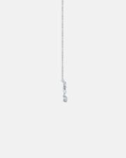 Delicate Silver Diamond Cluster Necklace - Image 2