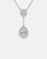 Pear-Shaped Diamond Drop Necklace