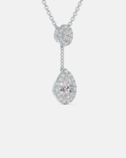 Pear-Shaped Diamond Drop Necklace - Image 2
